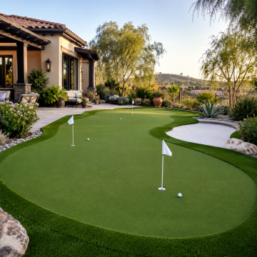 Residential putting greens - backyard synthetic turf
